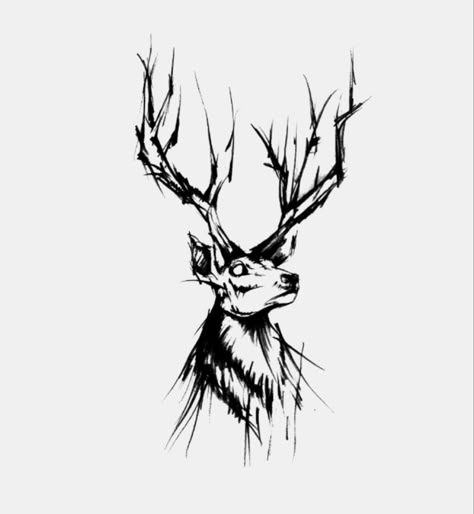 Jagermeister Tattoo Ideas, Stag Drawing, Tattoos Hummingbird, Stag Tattoo Design, Tattoo Men Sleeve, Tattoo Full Sleeve, Tattoos Polynesian, Black And Gray Tattoos, Elk Tattoo