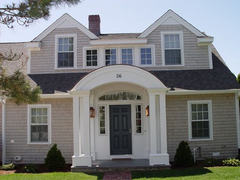 I'm just saying that a dormer like that would totally jazz up my master bedroom :) House Exterior Before And After, Cape Cod Addition Ideas, Cape Cod Exterior, Attic House, Shed Dormer, Porch Addition, Exterior Renovation, Cape House, Dormer Windows