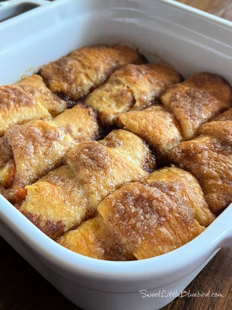 This is a photo of the Pumpkin Dumplings after baking in a white square baking dish. Easy Pumpkin Crescent Roll Dumplings, Pumpkin Cream Cheese Crescent Roll Dumplings (easy Dessert), Pumpkin Cream Cheese Crescent Roll Dumplings, Pumpkin Dumplings Recipe, Pumpkin Crescent Roll Dumplings, Pumpkin Cream Cheese Crescent Rolls, Crescent Roll Dumplings, Pumpkin Dumplings, Cream Cheese Squares