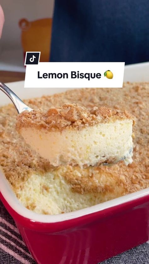 America’s Test Kitchen on TikTok Lemon Bisque, Lemon Pudding Dessert, Evaporated Milk Recipes, Bisque Recipe, Lemon Dessert Recipes, Lemon Pudding, Pudding Desserts, Americas Test Kitchen, Lemon Desserts