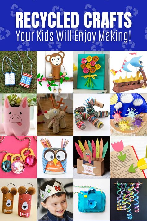 Turn trash into treasure and spark creativity in your little ones with these fun recycled crafts for kids. Get cute, budget friendly ideas. Recycled Crafts For Toddlers, Diy Recycled Crafts, Recycled Crafts Kids Preschool, Recycled Crafts For Kids, Recycled Crafts Kids Projects, Trash To Treasure Ideas, Creative Upcycling, Recycle Projects, Recycled Toys