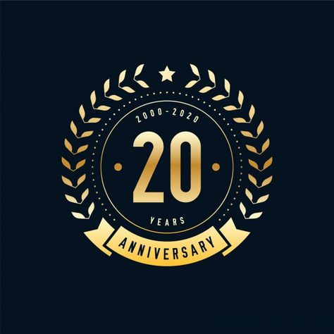 Anniversary badge template design | Premium Vector #Freepik #vector #background #logo #banner #wedding Branding Checklist, Banner Wedding, Badge Template, Logo Banner, 20 Year Anniversary, Logo Floral, Anniversary Logo, Anniversary Shirt, Badge Logo