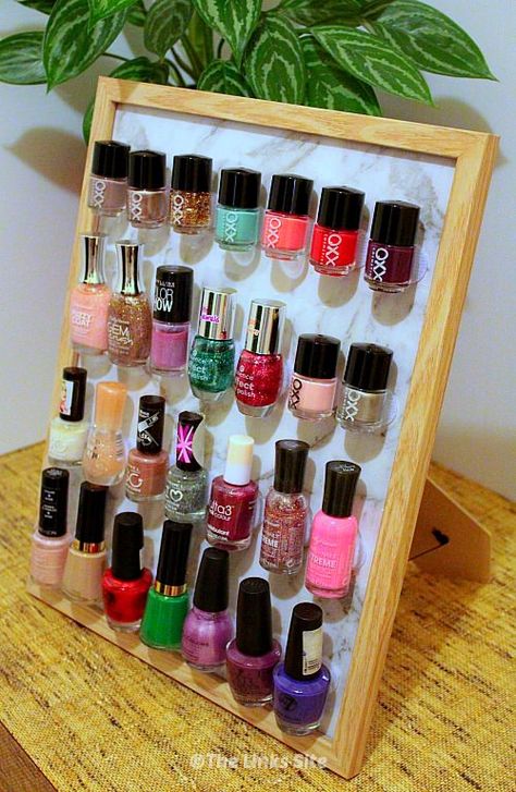 Nail Varnish Storage, Nail Polish Dry Faster, Nail Polish Rack, Nail Polish Storage, Nail Polish Organizer, Diy Nail Polish, Fingernail Polish, Photo Frame Gift, Nail Polish Bottles