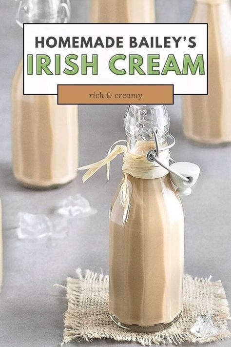 Homemade Baileys Irish Cream Eggnog Rezept, Baileys Christmas, Homemade Baileys Irish Cream, Baileys Irish Cream Recipes, Irish Cream Recipe, Homemade Baileys, Homemade Irish Cream, Baileys Recipes, Homemade Alcohol