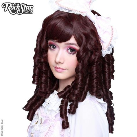 Spiral Hairstyles, Medium Length Bangs, Ringlets Hair, Ringlet Curls, Anime Wigs, Big Curls, Dyed Hair Inspiration, Pastel Hair, Dye My Hair