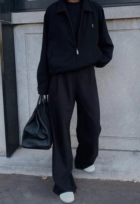 Outfit Techno, Ysl Jacket, Professional Aesthetic, Hermes Birkin Bag, Oversize Outfit, 일본 패션, Vintage Ysl, Aime Leon Dore, Minimal Outfit