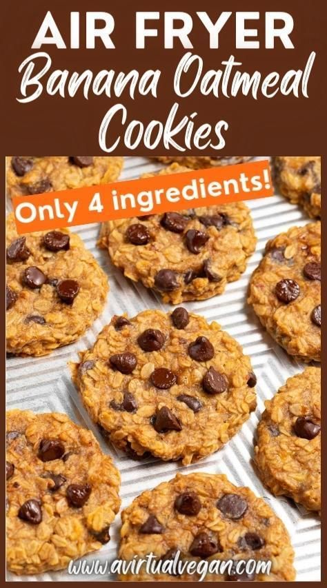 Easy Oat Cookies Healthy, Airfryer Cookies Healthy, 6 Minute Air Fryer Oat Cookie, Banana Lunch Ideas, Airfryer Banana Oatmeal Cookies, Air Fryer Breakfast Cookies Healthy, Airfryer Oat Cookies, Banana Oatmeal Protein Balls, Air Fryer Peanut Butter Banana Baked Oatmeal