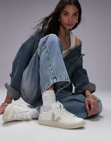 VEJA Campo trainer in white | ASOS Veja Shoes Outfit, Effortless Athleisure, Zapatillas Veja, Athleisure Chic, City Break Outfit, Converse Chuck Taylor White, Flip Flop Boots, Leopard Print Baby, Sport Chic