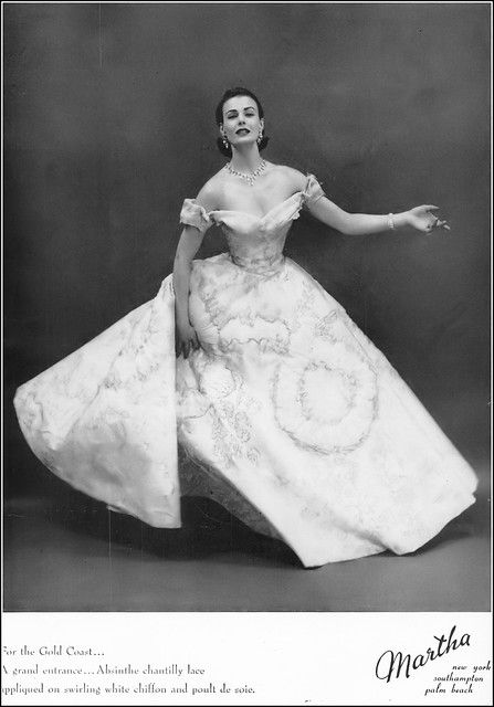 Lillian Marcuson in beautiful gown of absinthe chantilly l… | Flickr 50s Haute Couture, Ballgown Aesthetic, 1950s Gown, 1950s Couture, Vintage Dance, Fairy Dresses, History Fashion, Casual Day Dresses, Vintage Couture