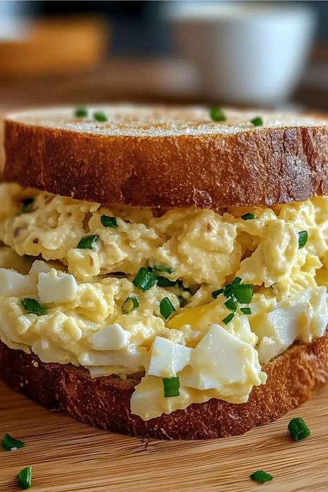 Breakfast Egg Salad Sandwich, Quick Egg Salad, Simple Cold Sandwich Recipes, Egg And Lettuce Sandwich, Egg And Mayo Sandwich Recipe, Egg Salad Sandwich Aesthetic, Egg Salad Simple, Simple Egg Salad Sandwich Recipe, Egg Salad Sandwiches Recipe