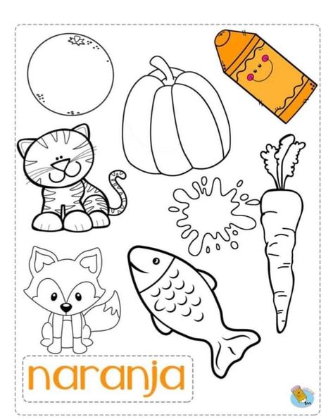 Preschool Spanish Lessons, Preschool Spanish, Toddler Homeschool, Spanish Worksheets, Theme Activity, Color Worksheets, Spanish Lessons, Spanish Class, Montessori Activities