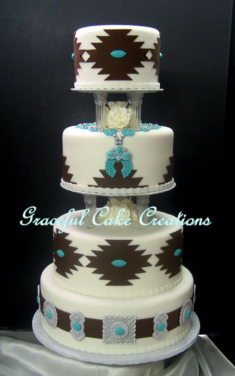 Native American Cake, Western Wedding Cakes, Navajo Wedding, Indian Cake, Chandelier Cake, Native American Wedding, Western Themed Wedding, Country Wedding Cakes, Traditional Wedding Cakes