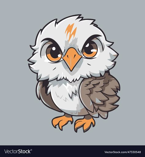 Eagle Design Art, Cute Eagle Illustration, Eagle Cartoon Drawing, Cute Eagle Drawing, Eagle Character Design, Anime Eagle, Eagle Drawing Easy, Cute Eagle, Cartoon Eagle