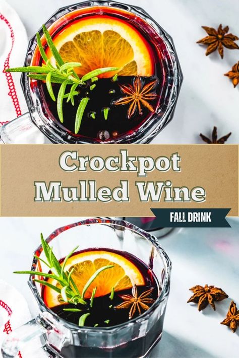 is mulled wine recipe is easy and classic, starring a bold red, mulling spices, brandy and orange. The ideal cozy drink for a crowd! #mulledwine #wine #winterdrink #falldrink #mullingspices #mulledwinespices Instant Pot Mulled Wine, Thanksgiving Mulled Wine, Spiced Wine Recipe Crockpot, Crockpot Mulled Wine, Mull Wine, Mulled Wine Recipe Crockpot, Christmas Mulled Wine Recipe, Mulled Wine Crockpot, Spiced Mulled Wine Recipe