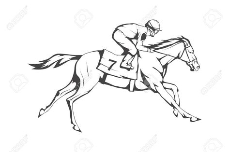 Horse racing. Jockey on racing horse running to the finish line. Race course #Sponsored , #ad, #Jockey, #horse, #Horse, #racing, #line Jockey Tattoo, Racehorse Tattoo, Horse Racing Tattoo, Horse And Jockey Tattoo, Race Horse Tattoo Ideas, Racing Horse Tattoo, Race Horse Tattoo, Horse Racing Drawing, Horse And Jockey Drawing