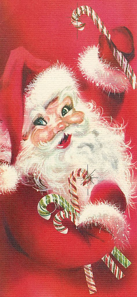 Vintage Christmas Cards 1950s, Santa Klaus, Vintage Xmas, Vintage Christmas Images, Kris Kringle, Santa Claus Is Coming To Town, Fashion Christmas, Old Christmas, Old Fashioned Christmas