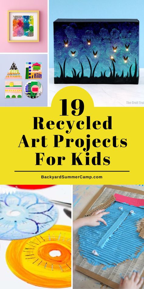 Explore our collection of recycled art projects for kids and turn trash into treasure! These ideas are the perfect mix of fun and educational. Kids Recycled Art Projects, Reciclyng Ideas Kids, Upcycling Projects For School, Art Made With Recycled Materials, Upcycled Art For Kids, Found Art Projects, Sustainable Art Projects, Recycle Art Projects For Kids, Recyclable Art Projects