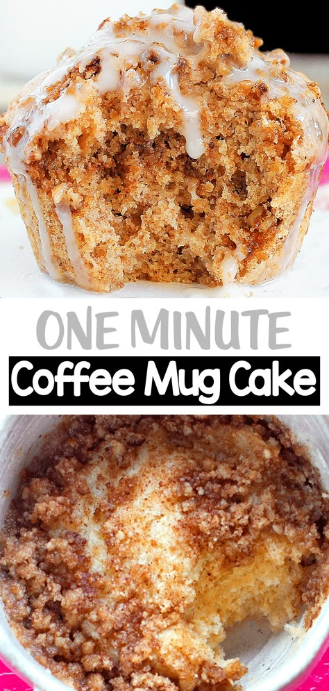 Eggless Keto Mug Cake, Single Serve Muffin Recipe, Keto Coffee Mug Cake, Mug Cake With Almond Flour, No Butter Mug Cake, 123 Mug Cake Recipe, Coffee Cake In A Mug Recipe, Coffee Cup Desserts Mug Cakes, Keto Microwave Mug Cake