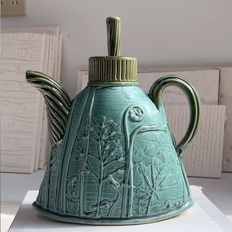 Here is a nice combination of ideas coming together between rocking vases and recent teapots. There is also inspiration from a photo I saw… | Instagram Pottery Techniques, Pottery Making, Of Ideas, Tea Set, I Saw, Tea Pots, A Photo, Vase, Tea