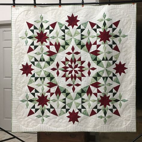 Winter Flurries Quilt, Alaskan Quilt Patterns, Alaska Quilt By Edyta Sitar, Alaska Quilt Patterns, Christmas Quilt Ideas, Alaska Quilts, Alaska Christmas, Alaska Quilt, Green Quilts