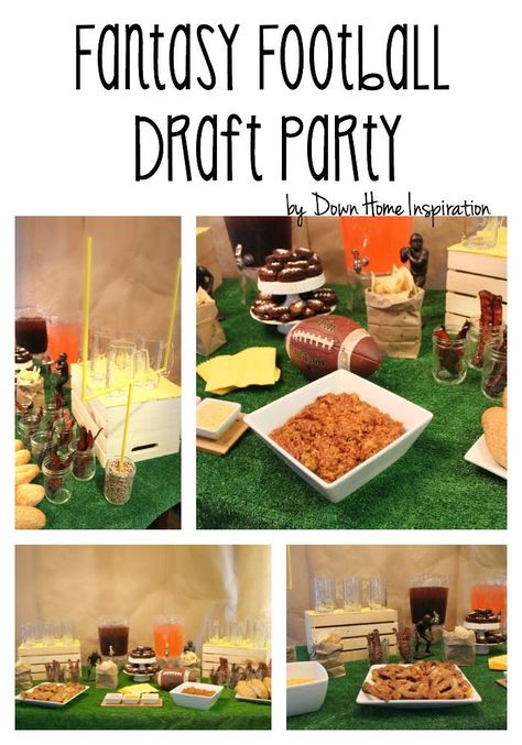 Fantasy Football Draft Party Food, Fantasy Draft Party, Fantasy Football Party, Diy Football Party, Football Draft Party, Fantasy Football Draft Party, Football Themed Party, Fantasy Football Names, Fantasy Draft