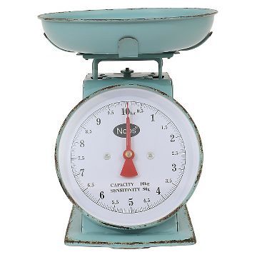 Freemont Metal Household Scale - Turquoise - Beekman 1802 FarmHouse™ Farmhouse Kitchen Joanna Gaines, Kitchen Joanna Gaines, Antique Farmhouse Kitchen, Gaines Fixer Upper, Vintage Scales, Farmhouse Decor On A Budget, Penny Candy, Beekman 1802, Vintage Scale