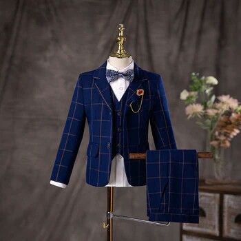 Flower Boys Wedding Suit Children Birhtday Photograph Dress Kids Fromal Blazer Set School Child Graduation Performance Costume Flower Boys Wedding, Boys Fits, Blazer For Boys, Performance Costume, Dark Academia Fashion, Academia Fashion, Blazer Set, Tuxedo Suit