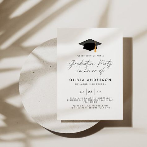 Graduation Invitation Design, Graduation Invitation Cards, Graduation Invitations High School, Graduation Card Messages, Graduation Party Invitations Templates, Senior Graduation Party, Graduation Templates, Graduation Design, College Graduation Parties