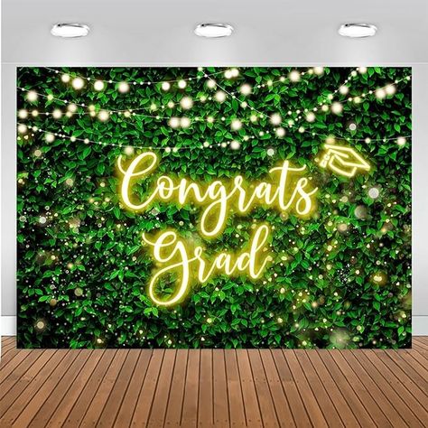 Grad Backdrop, Greenery Wall, Prom Photography, Graduation Party Decorations, Event Room, Class Reunion, Diy Backdrop, Congrats Grad, Graduation Decorations