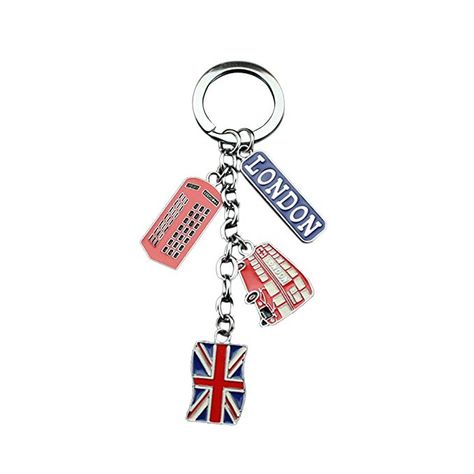 LUOEM UK Flag Metal Keychain Souvenir Keychain Union Jack Keyring Car Keyring Bag Charms Keychain Souvenir, Souvenir Keychain, London Souvenirs, Key Ring Holder, Keychain Clip, Uk Flag, Car Bag, Leather Keyring, Metal Keychain