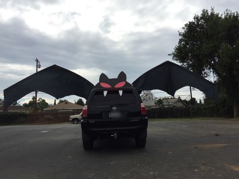 Trunk or Treat! The Batmobile!! Trunk Or Treat Ideas For Cars Vampire, Bat Cave Trunk Or Treat, Bat Trunk Or Treat Ideas, Vampire Trunk Or Treat, Vampire Trunk Or Treat Ideas, Trunk Or Treat Bat, School Fall Festival, Trunk Or Treat Ideas, The Batmobile