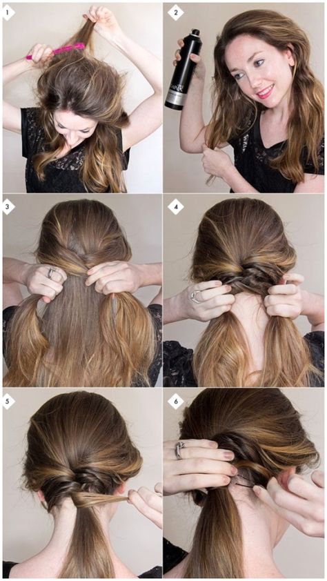 101 easy diy hairstyles for medium and long hair to snatch #corporate #hairstyles #women #young #professional #work #wear #cute #ways #your #hair cute ways to wear your hair up for work easy hairstyles Easy Diy Hairstyles, Cute Hairstyles Updos, Diy Updo, Updos For Long Hair, Dunner Wordend Haar, Easy Hairstyles For Medium Hair, Simple Wedding Hairstyles, Step By Step Hairstyles, Short Straight Hair