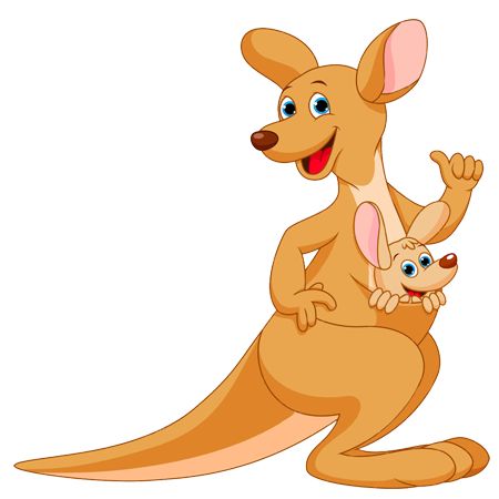 Kangaroo Drawing, Kangaroo Illustration, Funny Cartoon Images, Animal Cutouts, Baby Animal Drawings, Baby Boy Scrapbook, Preschool Activities Toddler, Cartoon Images, Animal Clipart