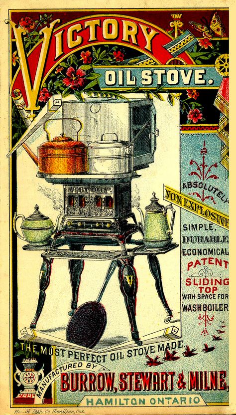 Oil Stove, Old Stove, Vintage Advertising Art, Etiquette Vintage, Foto Transfer, Old Advertisements, Retro Advertising, Images Vintage, Old Ads