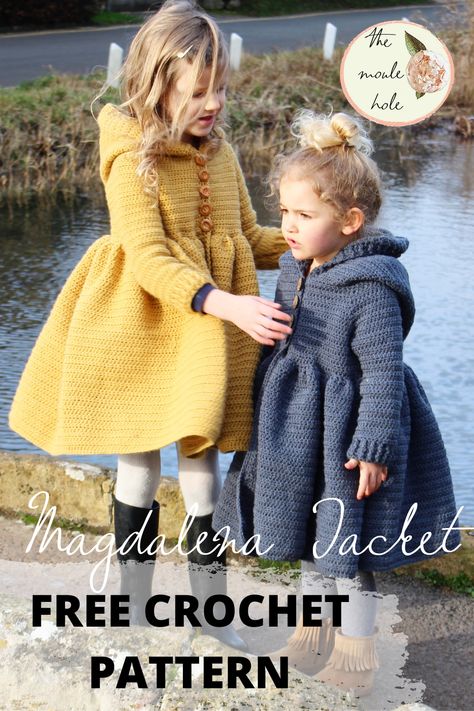 Crochet Coat Pattern, Hoodie Crochet, Crochet Dress Girl, Crochet Jacket Pattern, Crochet Baby Jacket, Crochet Hoodie, Sweater Patterns, Crochet Toddler, Crochet Coat