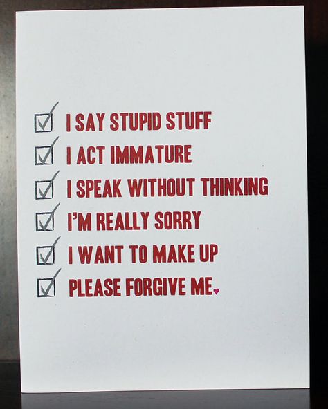 I'm+Sorry+Greeting+Card+Forgive+Me+by+camispaperie+on+Etsy,+$4.25 Sorry Greeting Cards, Im Sorry Gifts, Apology Cards, Im Sorry Cards, Sorry Images, Sorry Quotes, Apology Gifts, Sorry Gifts, Cards For Boyfriend