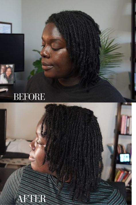 Locs Moisture Routine, Loc Moisture Routine, How To Moisturize Locs, How To Take Care Of Locs, Loc Growth Progress, Loc Care Tips, Starter Loc Sizes, Loc Routine, Micro Locs Starter