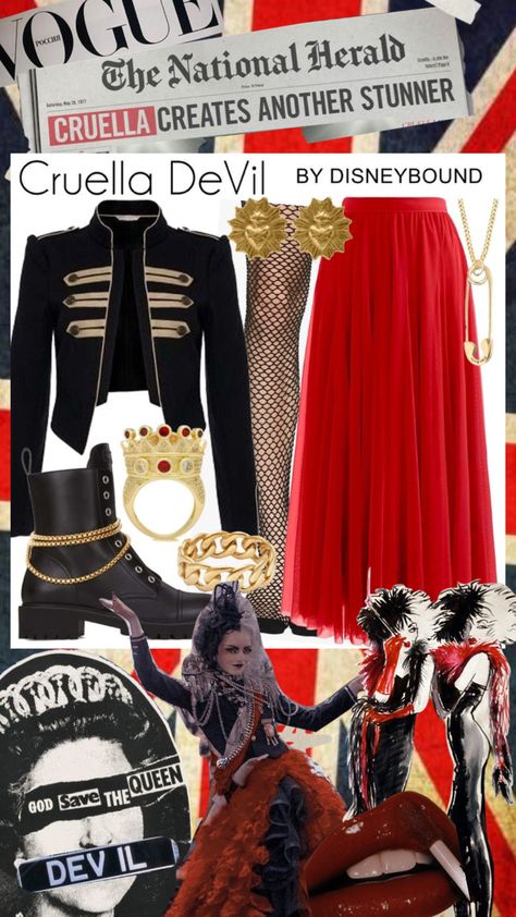 Cruella Outfit Inspired, Cruella Disneybound, Disneybound Villains, Villain Disneybound, Cruella Inspired Outfit, Cruella Deville, Disney Artwork, Casual Cosplay, Disney Villains