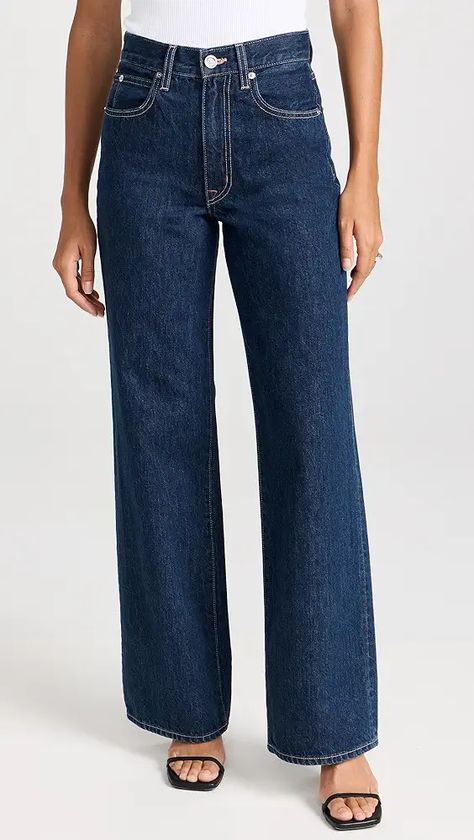 Women's Pre-Fall 2024 Trend Forecast | Shopbop Slvrlake Denim, Camel Outfit, High Rise Wide Leg Jeans, Jean Large, Apiece Apart, Jeans Fabric, Faded Jeans, Wide Jeans, Designer Jeans