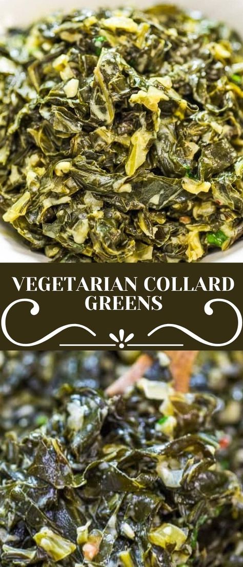 Vegetarian Collard Greens Recipe, Vegan Collard Greens Recipe, Vegetarian Collard Greens, Vegan Greens, Vegan Collard Greens, Southern Collard Greens, Collard Greens Recipe, Classic Southern Recipes, Southern Recipe