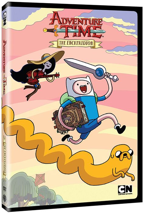 Adventure Time: The Enchiridion DVD ncludes a collection of 16 episodes from Adventure time. The title episode follows heroes Finn and Jake across the Land of Ooo as they undertake a quest given by Princess Bubblegum to retrieve the Enchiridion, a legendary hero’s handbook. ad Adventure Time Book, The Enchiridion, Watching Cartoons, Pendleton Ward, Land Of Ooo, Adventure Time Cartoon, Time Cartoon, Adventure Time Finn, Ancient Books