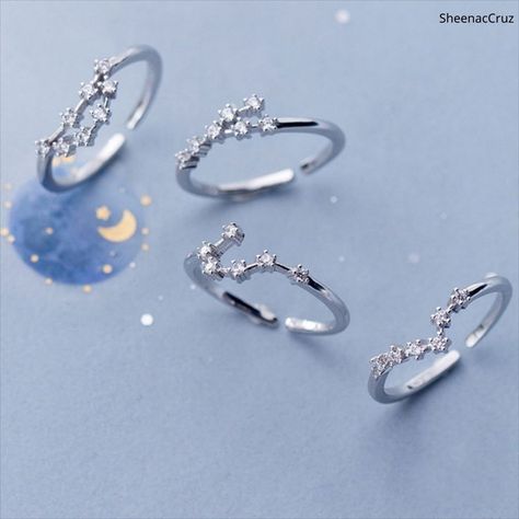 Constellation Rings For Women 12 Zodiac Sign Letters Ring Opening Adjustable Finger Ring Birthday Jewelry Gift Constellation Ring, Celestial Ring, Zodiac Rings, Ring Man, Online Products, Zodiac Constellations, Zodiac Jewelry, Open Ring, Fashion Mode