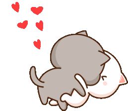 Calin Gif, Peach Cat, Cute Kiss, Chibi Cat, Cute Bunny Cartoon, Cute Bear Drawings, Images Kawaii, Cute Kawaii Animals, Cute Cartoon Images