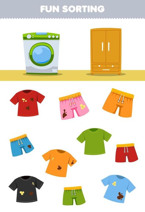 Clothes Worksheet, Montessori Practical Life, Clean Clothes, Montessori Toddler Activities, Preschool Activities Toddler, Indoor Activities For Kids, Teaching Activities, Preschool Learning Activities