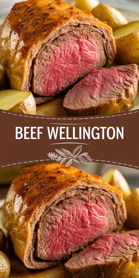 Beef Wellington: an elegant, show-stopping dish perfect for special occasions! Tender beef fillet wrapped in a layer of savory mushroom duxelles, prosciutto, and flaky puff pastry—absolutely irresistible. Scrumdiddlyumptious Recipes, Beef Mushroom, Wellington Recipe, Beef Wellington Recipe, Beef Fillet, Beef Wellington, Tender Beef, Roasts, Seasonal Recipes