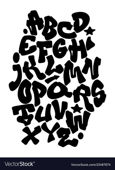 Drippy Font Alphabet, Graphiti Alphabet Fonts, Graffiti Text Fonts, Cute Hand Lettering Fonts, Graphic Fonts Alphabet, Fonts For Lettering, Graphic Letters Alphabet, Spraypaint Letters, Cool Fonts For Tattoos