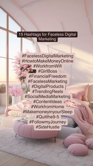 15 Proven Hashtags for Faceless Digital Marketing 🌸 🌸 🌸 🌸 🌸 🌸 🌸 🌸 🌸 🌸 🌸 🌸 🌸 🌸 🌸 Here are 15 hashtags that have worked really well for me on my Faceless Marketing Journey! FacelessDigitalMarketing Howtomakemoneyonline WorkfromWiFi GirlBoss FinancialFreedom FacelessMarketing DigitalProducts TrendingReels SocialMediaMarketing ContentIdeas WorkfromHome Makingmoneyinyoursleep Quitthe9to5 FollowmyJourney SideHustle Digital Marketing Inspiration, Faceless Affiliate Marketing, Faceless Digital Marketing Content, Faceless Digital Marketing Aesthetic, Faceless Digital Marketing Photos, Faceless Marketing Aesthetic, Faceless Digital Marketing Videos, Faceless Digital Marketing, Digital Marketing Aesthetic