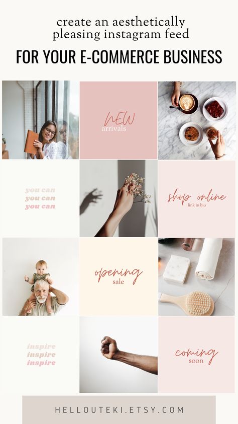 This E-commerce Instagram Kit is perfect if you want to build an aesthetically pleasing Instagram profile. A captivating instagram profile is one of the most important thing to build your community. We are here to help you get started! #instagramfeed #instagramkit #instagramfeedideas #instagramtemplates #minimalistfeed Minimalist Instagram Feed Ideas, Minimalist Instagram Feed, Instagram Grid Design, Instagram Feed Tips, Instagram Design Layout, Minimalist Instagram, Instagram Feed Planner, Instagram Feed Layout, Instagram Highlight Cover