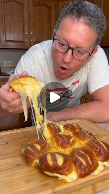 Paul Wickey on Instagram: "If you like pretzels and cheese, then these @kingshawaiian garlic and cheese pretzel bun sliders are for YOU! Absolutely delicious! . . #sliders #slidersunday #kingshawaiian #cheese #cheeselover #sandwich #delicious #cheesyfood #cheesy #gamedayfood #food #foodie #foodporn #pretzels #pretzelsandcheese #yum #yummy #yumyum #nfl #superbowl #superbowlfood" Pretzel Buns Sandwich Ideas, Pretzel Roll Sliders, Pretzel Sliders Recipes, Pretzel Bun Sandwich Ideas, Pretzel Bread Sandwich, Pretzel Buns Sandwich, Pretzel Bun Sliders, Pretzel Sliders, Pretzels And Cheese