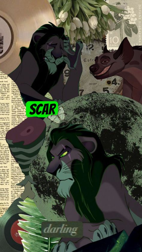 Scar Lion King Wallpaper Aesthetic, Human Scar Lion King, Scar Lion King Aesthetic, Scar From Lion King Wallpaper, Lion King Collage, Scar Lion King Wallpaper, Scar Rey Leon, Scar The Lion King, Lion King Wallpaper